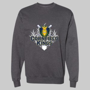Cornfield Kings Heather Charcoal Crewneck Sweatshirt