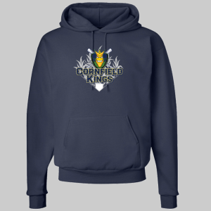 Cornfield Kings Heather Navy Hooded Sweatshirt